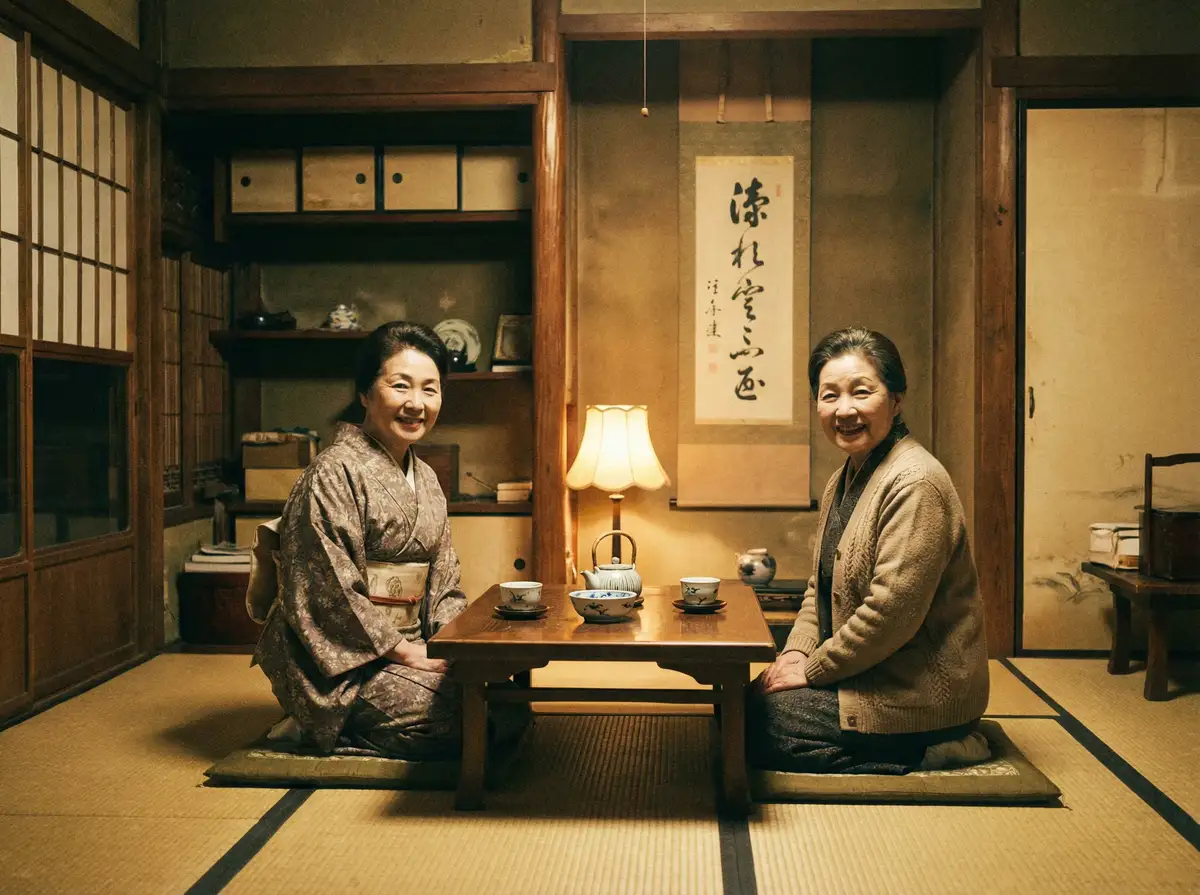 两位优雅的 伦理电影中文字幕韩国在线观看 在日式茶室中品茶交谈